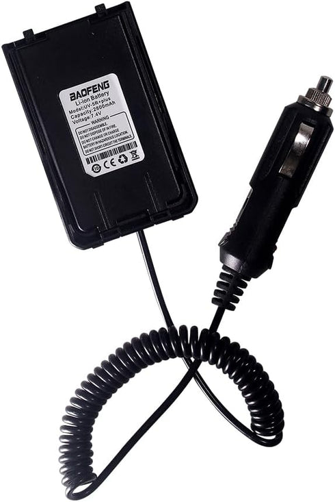 BAOFENG UV-S9 Plus Battery Eliminator Car Charger 2800mAh DC 12V Compatible with UV-S9X3 UV-S9 Etc......
