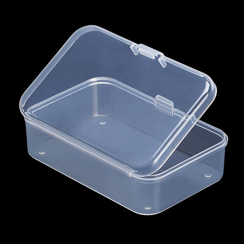 5 Pcs Plastic Beads Storage Boxes Rectangular Empty Mini Organizer Boxes Clear Reusable Craft Containers with Hinged Lids for Small Items...