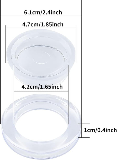 2 Inch 2 Set Silicone Patio Table Umbrella Hole Ring for Standard Table Hole, Umbrella Hole Ring Plug and Cap Set, Outdoor Patio Umbrella Plug for...