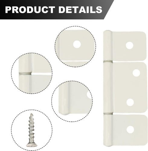 Three Leaf Non-Mortised Hinge for Home & Interior 6 Packa White Door Hinges with Screws including Furniture Windows Cupboard are available...