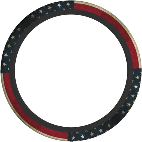 Vintage American Flag Steering Wheel Covers Universal Fit 15 Inches Neoprene Anti-Slip Car Wheel Protector for Women Girls...