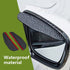 2 PCS Car Rear View Mirror Rain Eyebrow, 6.8" x 2.2" Thick Carbon Fiber Texture Waterproof Reflective Protective Cover, Maintain Clear Vision Side...