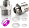Faucet Supply Hose Adapter 3/8 Male to 1/2 Male Water Line Adapter 304 Stainless Steel Compression Fittings for RV Kitchen Plumbing 3/8 to 1/2(O.D...