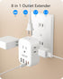 LENCENT 3 to 2 Prong Outlet Adapter, 2 Prong Outlet Extender, Wall Tap Plug Splitter with 4 AC Outlets 4 USB Charger Cube(2 USB C), Polarized Plug...