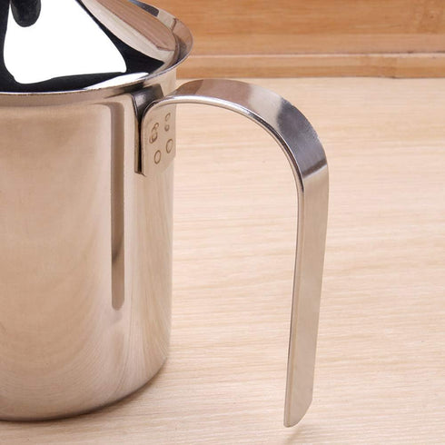 Manual Stainless Steel Whipped Cream Dispenser - Handheld DIY Whipper Maker - Perfect for Gift, With Lid...