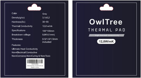 3 Pack Thermal Pad,100x100mm 0.5mm 1mm 1.5mm Highly Efficient Thermal Conductivity 12.8W/mK,Heat Resistant Silicone Grease Thermal Pads for Laptop...