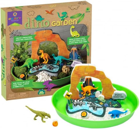 Craft-Tastic Dino Garden — DIY Nature Craft Kit — Outdoor and Indoor Grow and Play — Comes with Dinosaurs, Seeds, and Garden Decorations — for Age...
