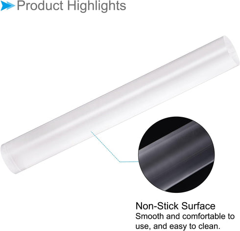 Acrylic Clay Roller, 8 Inch Length 1 Inch Dia., Acrylic Non-Stick Rolling Pin Roller Transparent - (Applications: for Shaping Sculpting), 2-Pieces...