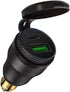 iMESTOU Aluminum DIN Plug 30W 5A Power Delivery Motorcycle Dual USB Charger QC 3.0 Quick Charge Power Adapter Waterproof Fits for 12V-24V BMW Duca...