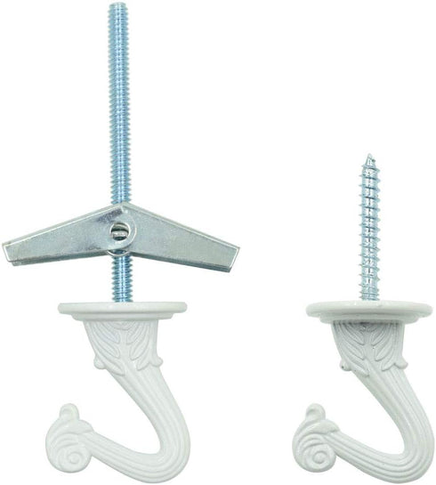 38mm/1.5" Ceiling Hooks - Heavy Duty Swag Hook with Steel Screws Bolts and Toggle Wings for Hanging Plants Ceiling Installation Cavity Wall Fixing...