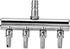 Aquarium Air Flow Valves, Manifolds Distributor Stainless Steel Splitter 4 Way T Shaped Control Valve Pump Lever Line Metal Regulator Gang Splitte...