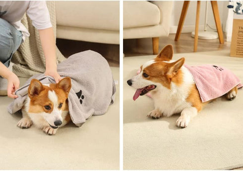 Microfiber Pet Towel - Dog Towel Super Absorbent Large Microfiber Drying Bath Towel for Dogs & Cats, 40x20 inches, Quick Drying, Lightweight Dog B...