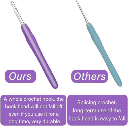 5 mm Crochet Hook, Ergonomic Handle for Arthritic Hands, Extra Long? Knitting Needles for Beginners and Crocheting Yarn (5 mm)......