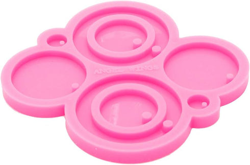 Shiny Glossy Round Circle Earrings Mold DIY Epoxy Silicone Molds Earring Jewelry Resin Silicone Casting Molds Earring Keychain Pendant Jewelry Mak...