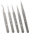 Wolfride Stainless Steel Tweezers Precision Tweezer Tool Set for Electronics Repair, Crafting (5 Pcs)...