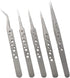 Wolfride Stainless Steel Tweezers Precision Tweezer Tool Set for Electronics Repair, Crafting (5 Pcs)...