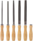High Carbon Steel File Set with Wooden Handles Rasp File for Metal, Wood, Plastic, 5 Pieces...