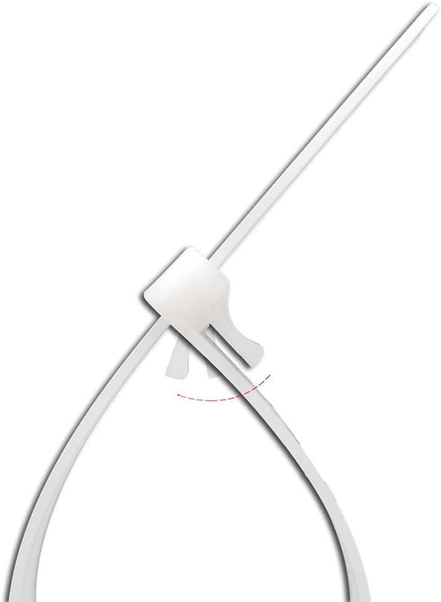 Superun Releasable Zip Ties 8 Inch, 50 Lbs Tensile Strength Wire Ties (Reusable Cable Ties) Pack of 100 White...