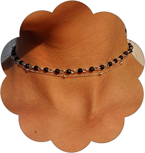 Yalice Beaded Choker Necklace Dainty Necklaces Jewelry for Women and Girls...