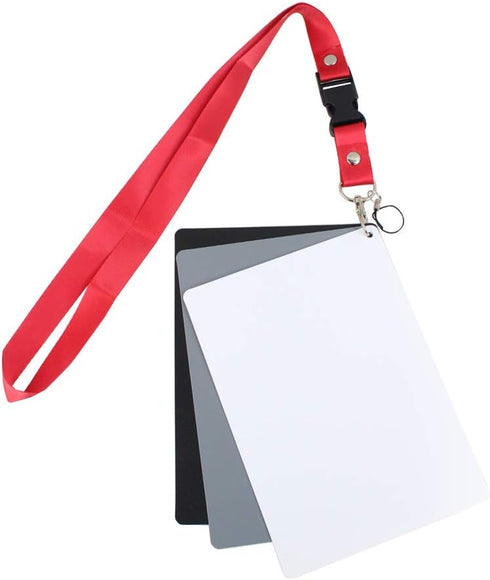 Foto&Tech Waterproof Premium Set 18% Grey Card White Balance Card Exposure Photography Card Set Custom Calibration Camera Checker for DSLR Video D...