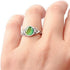 HUKQBUNX 925 sterling silver fashion color changing mood Ring Round Cut Cubic Zircon eternal CZ commitment Moonstone mood change wedding engagemen...