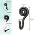 Hand Forged Spiral Hooks Set of 6 Pcs Handmade Wrought Iron Wall Mounted Coat Hook Blacksmith Metal Wall Towel Hooks Rack Black Antique Finish Wal...