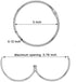 Coideal Metal Shower Curtain Rings - 20 Pack 2 Inch Large Silver Round Loop for Hanging Drapes, Easy Open and Close (50 mm)...