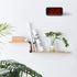 Digital Alarm Clock, Small Wall Clock, Battery Operated, 1.2" LED Large Display, 2-Level Brightness Dimmer, 12/24Hr, Snooze, 4 PCS AA Batteries La...