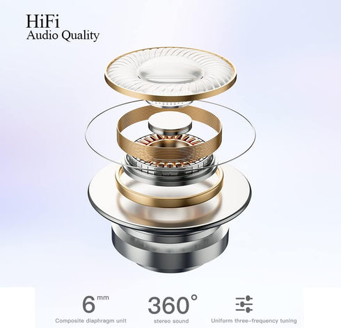 Kamon K14 Wireless Earbuds with Wireless Charging Case, Bluetooth 5.3, Touch Control Waterproof, in Ear Stereo Headphones Built in Mic Headset Pre...