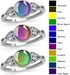 HUKQBUNX 925 sterling silver fashion color changing mood Ring Round Cut Cubic Zircon eternal CZ commitment Moonstone mood change wedding engagemen...