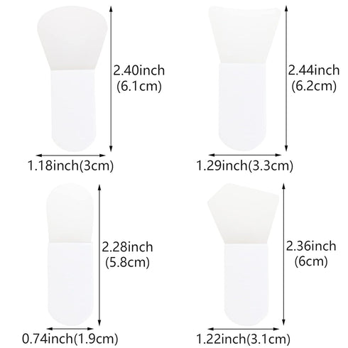 8 PACK Silicone Face Maskup Spatula Brush Applicator for Facial Mud Cosmetic Mask Facial Clay Eye Mask Body Lotion Body Butter Serum Cream Mini Sk...