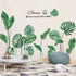RW-1001 Removeable 3D Green Plants Wall Stickers DIY Fresh Leaf Home Wall Decoration Art Decor Wall Decal Peel and Stick Murals for Girls Kids Bab...