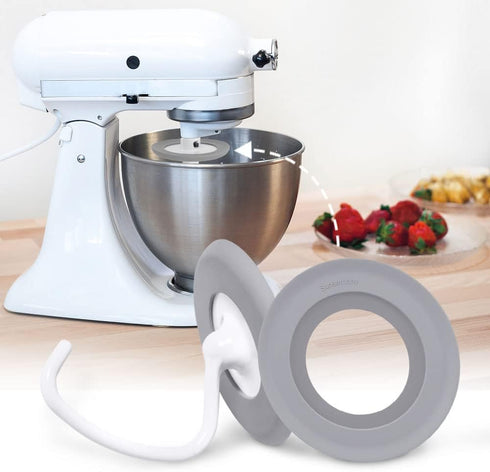 Dough Hook Shield for Kitchenaid Mixer, Keep The Mixer Clean, Fit All Type C Shape 3.74in/95mm Diameter KitchenAid Stand Mixer Hooks (Grey)...