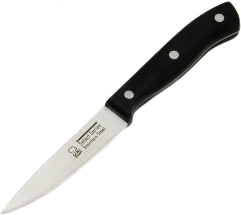 Chef Craft Select Paring Knife, 4 inch blade 8 inches in length, Stainless Steel/Black...