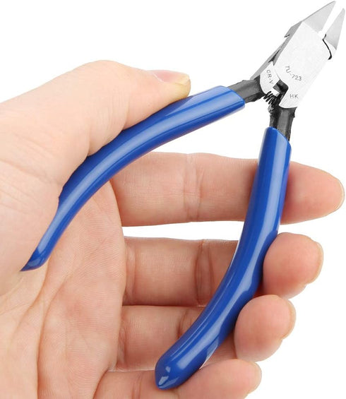 Jeanoko 4inch Electrical Wire Pliers Chrome Vanadium Steel Side Cutting Nippers Wire Cable Cutters Flush Pliers Diagonal Plier for Cutting Wire El...