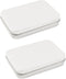 Vagocom 2Pcs Mini Containers with Lids, 3.4x2.3x0.7inch / 8.7x6x1.8cm Empty Metal Hinged Box for Storing Jewelry, Crafts, Sewing Supplies and Othe...