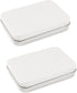 Vagocom 2Pcs Mini Containers with Lids, 3.4x2.3x0.7inch / 8.7x6x1.8cm Empty Metal Hinged Box for Storing Jewelry, Crafts, Sewing Supplies and Othe...