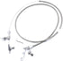 For All FORD C6 C-6 Transmission Kick Down Cable Kit, Stainless Braided Polished Transmission Detent Kickdown Trans Wiring Kit...