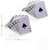 Royal Flush Poker Ace - Ten Pair Cufflinks in a Presentation Gift Box & Polishing Cloth...