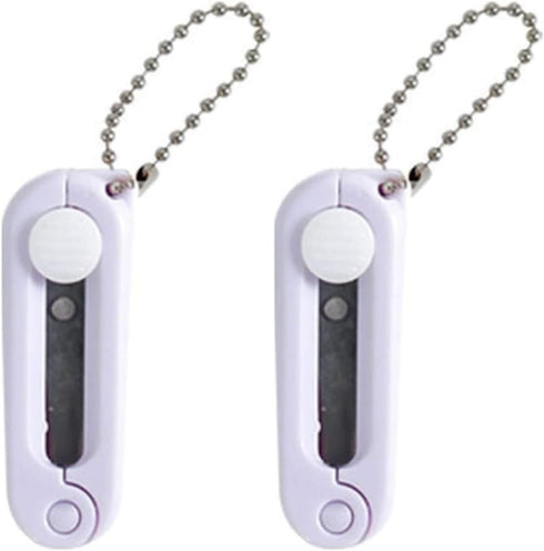 2pcs White Folding Scissors Foldable Funny Telescopic Cutter Pocket Portable Suspend Travel Scissors Crafting, Mini Scissor Scrap booking, Sewing ...