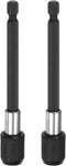 2pcs 100mm Magnetic Screwdriver Bits Holder Extension Quick Release Drill Bit Chuck Adapter with 1/4" Hex Shank for Socket Driver Adapter Power To...