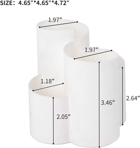 Yesesion Makeup Brush Holder Organizer for Vanity, Plastic Round Cosmetics Brushes Storage with 4 Compartment for Lipsticks, Hair Accessories, Bea...