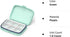 Waterproof Pill Case - Travel Pill Organizer Small Pill Box with Removable Compartments - Portable Pill Container Outdoor Pill Holder (Green B)...