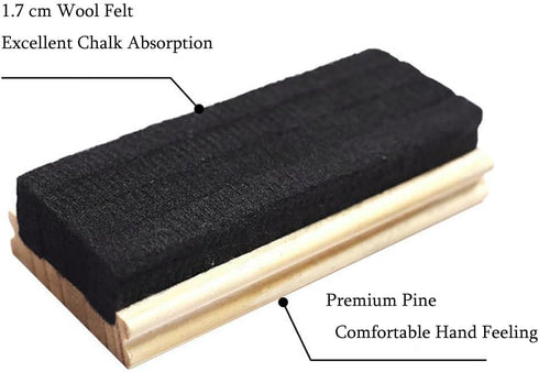 TKOnline 3 Pack Premium Wool Felt Chalkboard Eraser – Dustless, Kid-Friendly, for Whiteboard & Blackboard...
