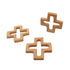 2pcs Organic Wood Cross Pure Natural Animal Shape Toys Beech Wooden Handmade Grasping Pattern DIY Pacifier Chain Pendant...