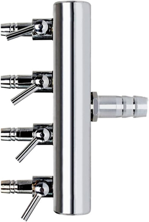 Stainless Steel Aquarium Fish Tank 4 Ways Air Flow Splitter Lever Control Valve...