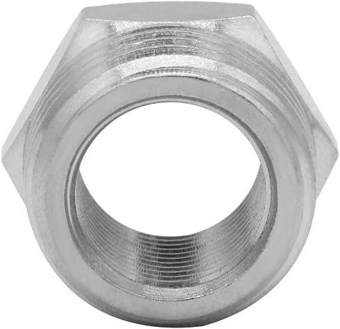 Joywayus 2PCS 1/2 G Male to 3/8 Compression Female Thread Bushing Pipe Fitting, Nickel Plated Brass Reducer Faucet Connector Water Hose Adapter, S...