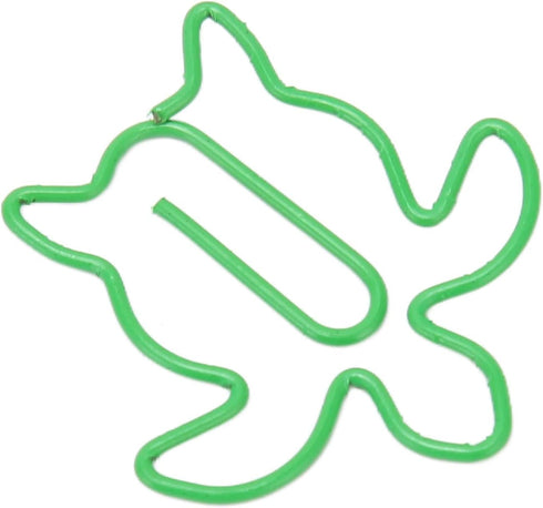 Cute Paper Clips, Pack of 100 Metal Animal Shaped Style Exquisite Bright Paper Clips Electroplated Anti Slip Fancy Paperclips Portable Creative Fu...