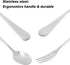 Set of 16 Demitasse Espresso Spoon (4 inch) and Stainless Steel Forks (4.8 inch), DaKuan Mini Coffee Spoons & Cake Forks for Dessert, Tea, Appetiz...