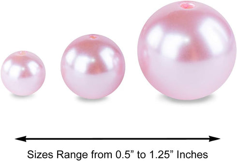 Super Z Outlet Elegant Glossy Polished Pearl Beads for Vase Fillers, DIY Jewelry Necklaces, Table Scatter, Wedding, Birthday Party Home Decoration...